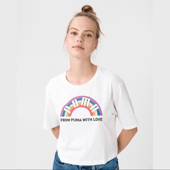 PUMA Pride Graphic Tee From Puma With Love Shirt - Picture 4 of 16